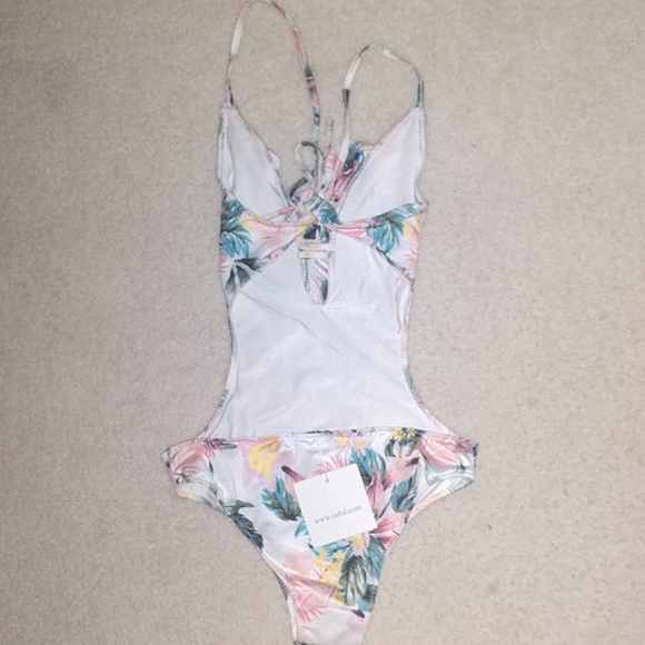 Tropical One-Piece Swimsuit - Picture 2 of 2